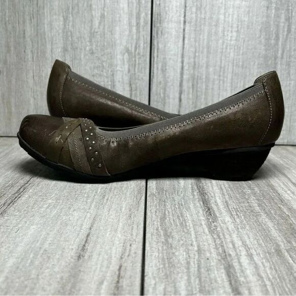 Abeo Nellie Brown Leather Mary Jane Pumps Heels Comfort Shoes Womens Size 9.5 - Picture 4 of 10